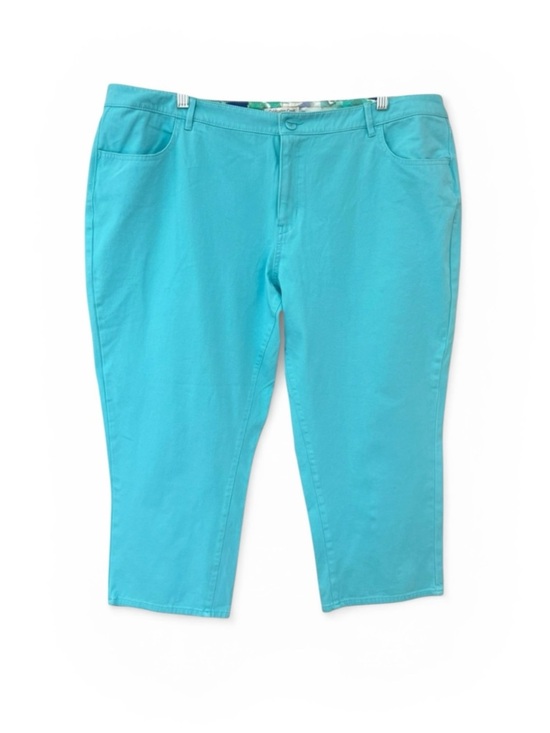 Coldwater Creek Pants - Coldwater Creek Aqua Blue Natural Fit Cropped Capri Pants Size 20